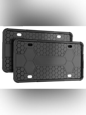 Black Silicone License Plate Frames